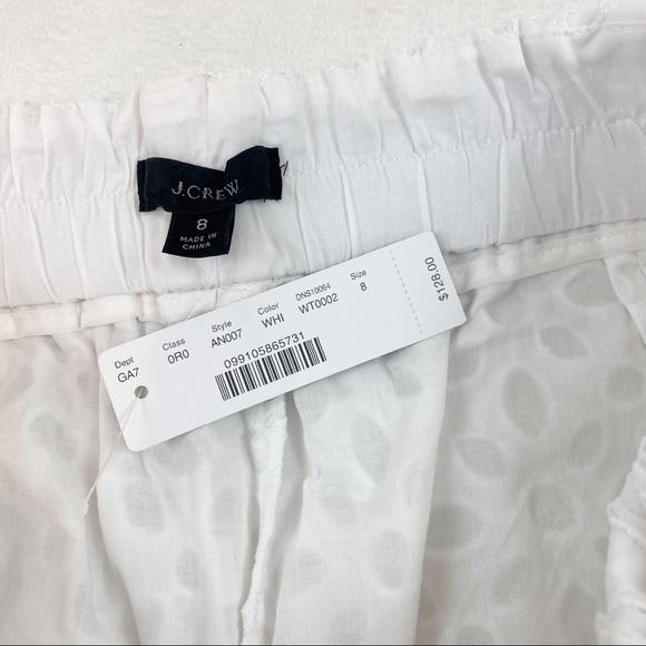 J Crew tie Waist eyelet cropped pants high rise - Picture 7 of 11